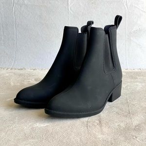 JEFFERY CAMPBELL JCPLAY RAIN BOOTS - SIZE 8 - MATTE BLACK